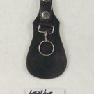 Flap style Leather Key holder for belt Black size 6.5 by 3
