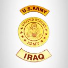 U.S Army Iron on Rocker 3 Large Back Patches Set for Biker Vest Jacket