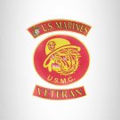 U.S Marines Corps Veteran Bull Dog 3 Large Back Patches Set for Biker Vest Jacke
