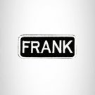 Frank Iron on Name Tag Patch for Motorcycle Biker Jacket and Vest NB161