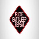 Ride Eat Sleep Repeat Small Patch for Vest Jacket SB542