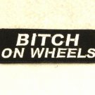 BITCH ON WHEELS Small Patch Iron on for Biker Vest SB709