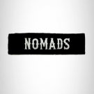 Nomads White on Black Bold Small Patch Iron on for Biker Vest SB751