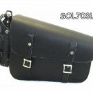 Motorcycle Solo Bag Two Strap Leather Swing Arm Bag Three Adjustable Strap Mount