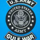 U.S ARMY GULF WAR Iron on 3 Large Back Patches Set for Biker Vest Jacket