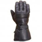 gauntlet style genuine leather motorcycle  gloves black size L