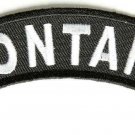 Montana State White on Black Small Rocker Patch Front for Biker Jacket Vest