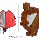 Angel Shape Harp With free Bag, 12 Strings and Tuning Key Hand Crafted New