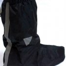 Rain Boot Covers for Motorcycle Black Reflective Nylon Waterproof Shoe Guard