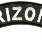 Arizona State White on Black Small Rocker Patch Front for Biker Jacket Vest
