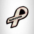 SURVIVOR PINK RIBBON Iron on Small Patch for Biker Vest SB918
