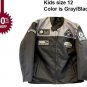 motorcycle kids jacket grey/black Usa mode motor usa classics size 12