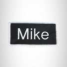 Mike White on Black Iron on Name Tag Patch for Biker Vest NB179