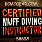 CERTIFIED MUFF DIVING INSTRUCTOR Small Patch Iron on for Vest SB658