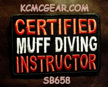 CERTIFIED MUFF DIVING INSTRUCTOR Small Patch Iron on for Vest SB658
