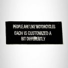 People are Like Motorcycles Iron on Small Patch for Biker Vest SB947