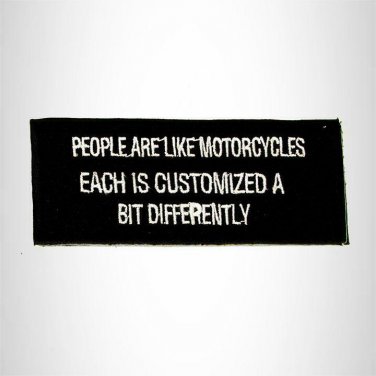 People are Like Motorcycles Iron on Small Patch for Biker Vest SB947