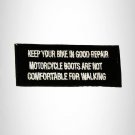 Keep Your Bike in Good Repair Motorcycle Iron on Small Patch for Biker Vest