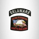 DELAWARE Defend Your Rights the 2nd Amendment 2 Patches Set for Vest Jacket