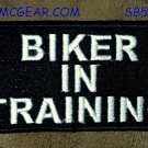 Biker in Training Small Patch Iron on for Biker Vest Jacket SB587