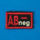 Blood Group Type AB Negative AB- Biker Small Patch for Vest Jacket SB484