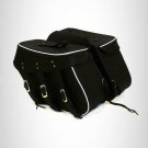 Motorcycle Detachable Saddlebag Set for Harley Dyna 3 Strap Plain
