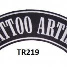 TATTOO ARTIST Iron on Top Rocker Patch Sew on for Biker Vest Jacket