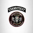 CONNECTICUT Defend Your Rights the 2nd Amendment 2 Patches Set for Vest Jacket