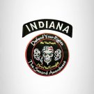 INDIANA Defend Your Rights the 2nd Amendment 2 Patches Set for Vest Jacket