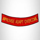 Improvise Adapt Overcome Iron on Bottom Rocker Patch for Biker Vest BR457