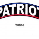 Patriot Red White Blue on Black Top Rocker Patch for Biker Vest Jacket TR334