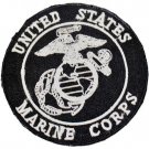 Motorcycle United States Marine Corps Small Patch white on black for Biker Vest