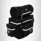 Motorcycle Sissy Bar Bag with 2 Piece T Bag Set Reflective Strip
