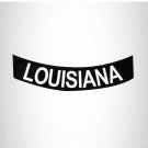 LOUISIANA White on Black Bottom Rocker Patch for Vest Jacket BR389