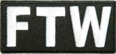 FTW Small Patch MC Outlaw Iron on Biker Vest Jacket SB473