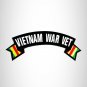 VIETNAM WAR VET White on Black Banner Iron on Top Rocker Patch for Biker Vest Ja
