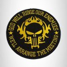 GOD WILL JUDGE OUR ENEMIES Iron on Center Patch for Biker Vest CP215