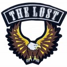 THE LOST EAGLE White Brown and Yellow on Black Center Patch for Vest Jacket