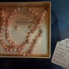 Multi colored genuine pearl jewelry set