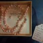 Multi colored genuine pearl jewelry set