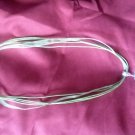Jade organza and hemp necklace with glass heart