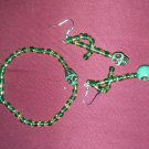Multi green skull jewelry set