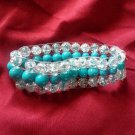 3 tier multi colored turquoise bracelet