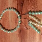 Green and yellow pastel jewelry set