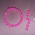 Pink and yellow jewelry set