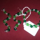 Multi green and clear jewelry set