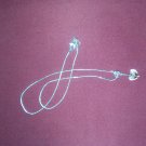 Sterling silver necklace with glass heart