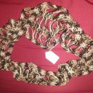Multi brown dew drop infinity scarf