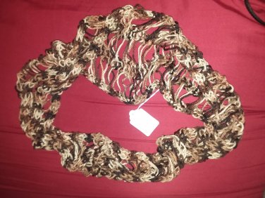Multi brown dew drop infinity scarf