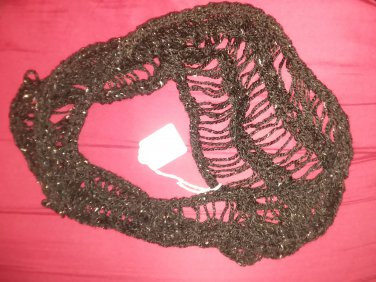 Black with silver sequins infinity scarf